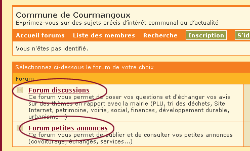 Choix forums