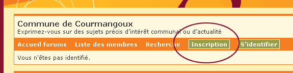 Bouton inscription